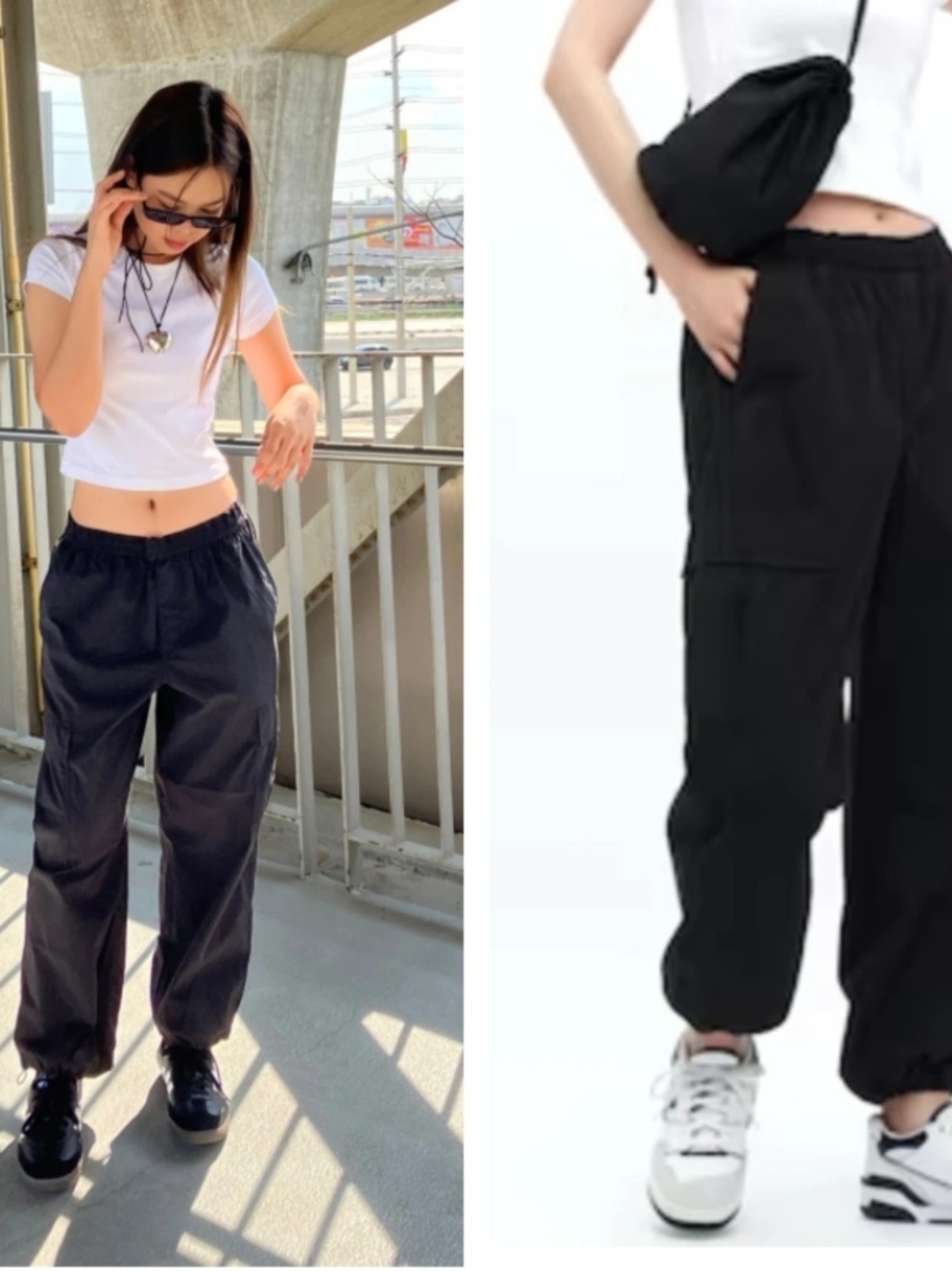BNWT Uniqlo Black Cargo Jogger Pants